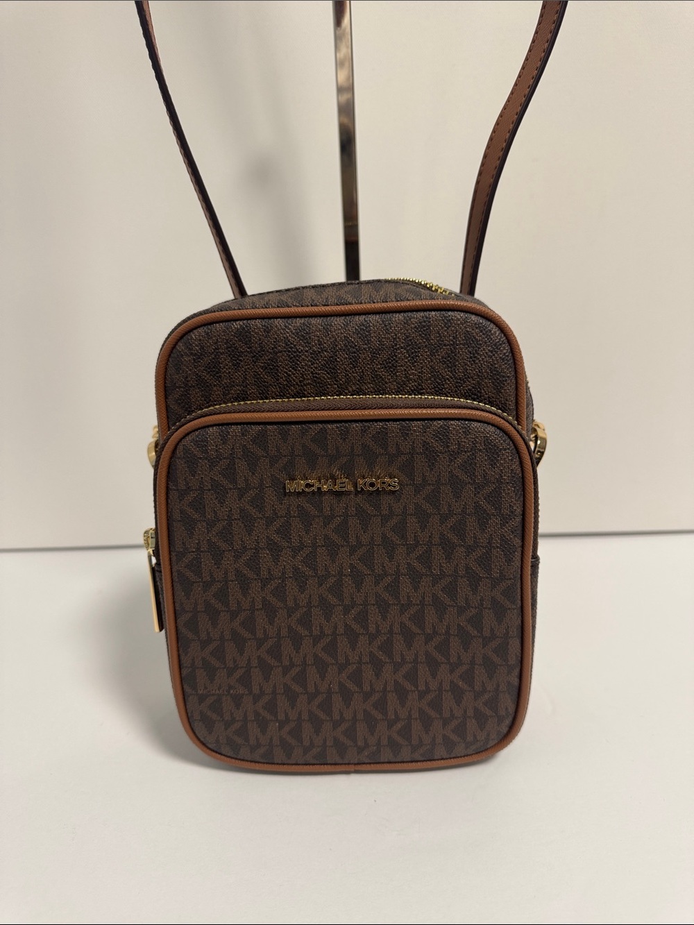 Michael Kors Jet Set Travel Signature Logo Crossbody Bag